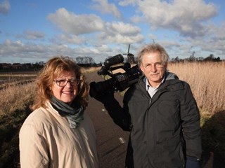 José de Visser en Frans Bromet tijdens opnames programma Aanpakkers (foto SVZO) 