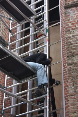 Marije op de steiger