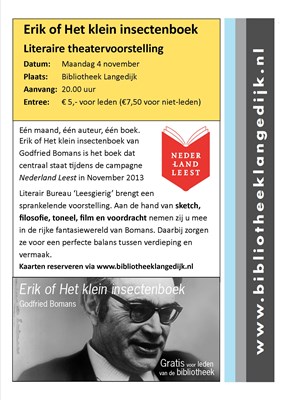 Voorstelling over Bomans in Bibliotheek Langedijk