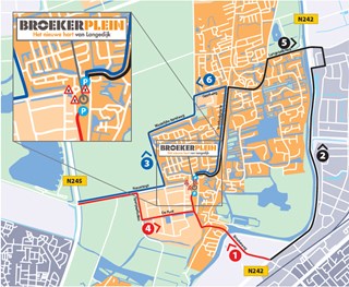 Sluiting rotonde bij Winkelcentrum BroekerVeiling