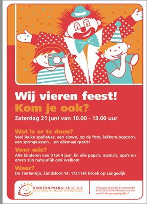 Zomerfeest bij Kinderopvang Langedijk voor alle kinderen 0-4 jaar